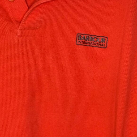 Barbour International Mens Polo Shirt XL 100% Cotton Tipped Striped Collar - Picture 4 of 5